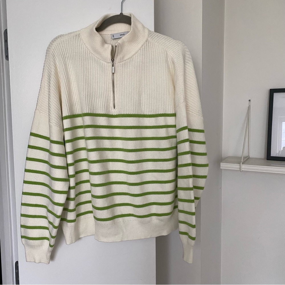 Mango Europe half zip sweater